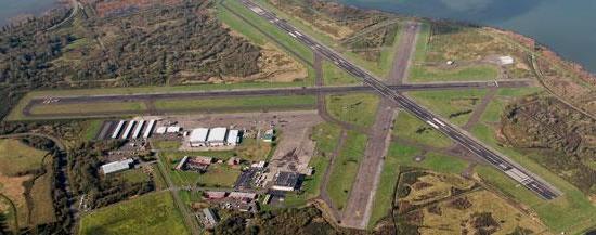 Aerial view of the airport 